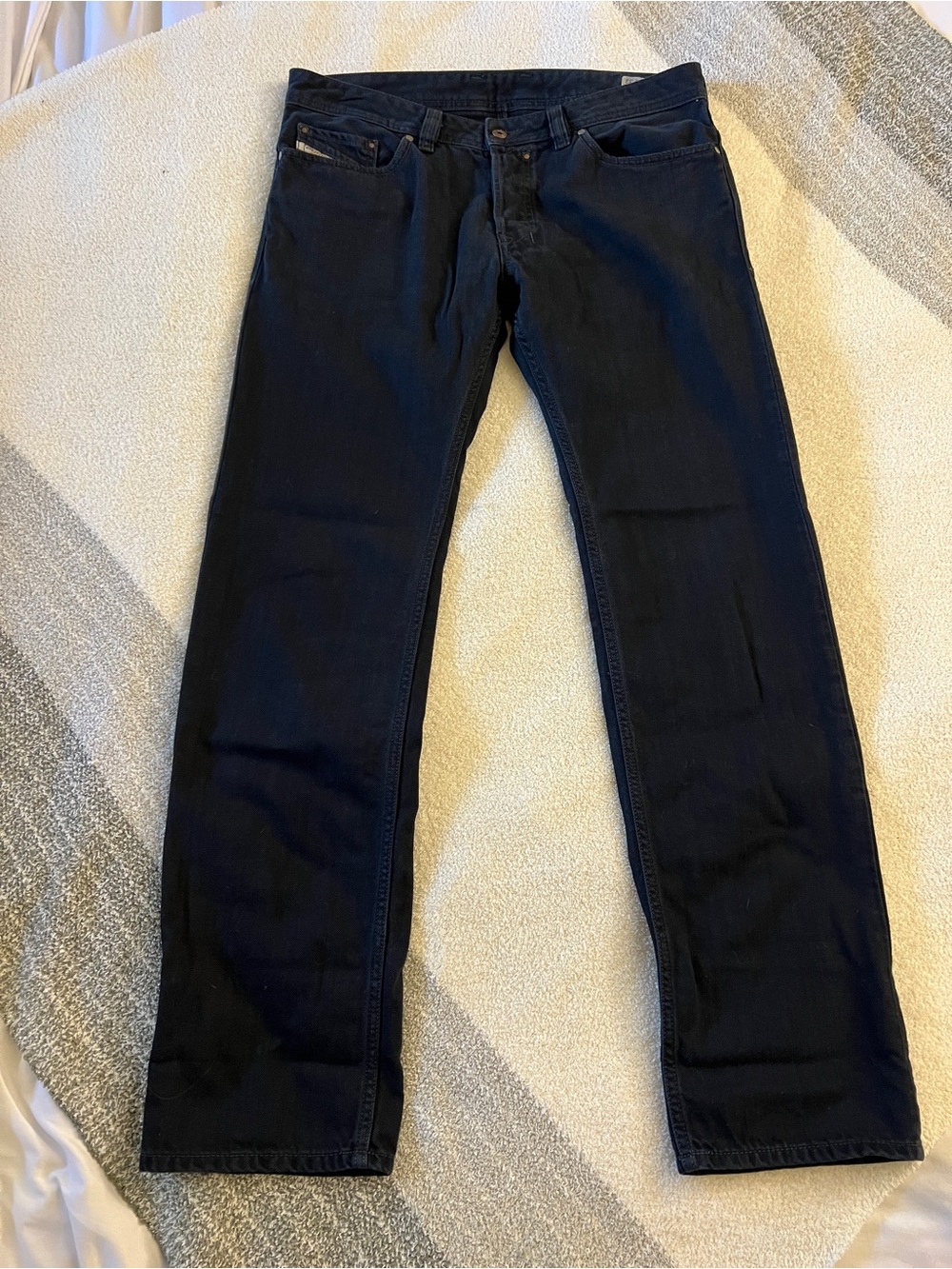 Diesel Safado 008QU Jeans Men’s 34x32 Black Slim Straight Denim